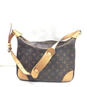 Authentic Louis Vuitton Boulogne 30 Brown Monogram Shoulder Bag mn532-012326